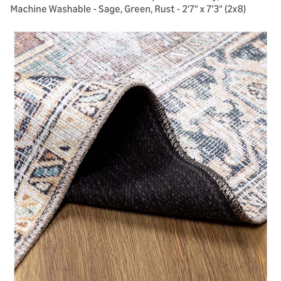 Vintage Style Area Rug (runner) with Intricate Patterns - Picture 4 of 6